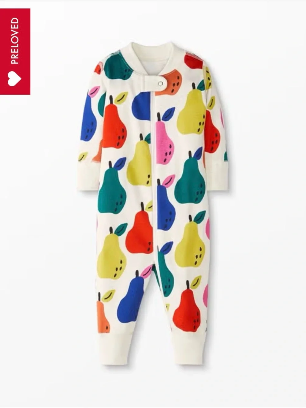 Hanna Andersson Baby Zip Sleeper In Organic Cotton Colorful Pears 3-6m